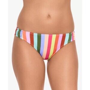 NWT Salt Cove Cabana Stripes Tab-Side Hipster Bikini Bottom L Multicolor